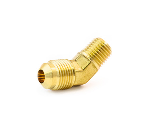 54# SAE 45 ° Flare Brass Fittings ปลอมแปลง 45 °ชายข้อศอก
